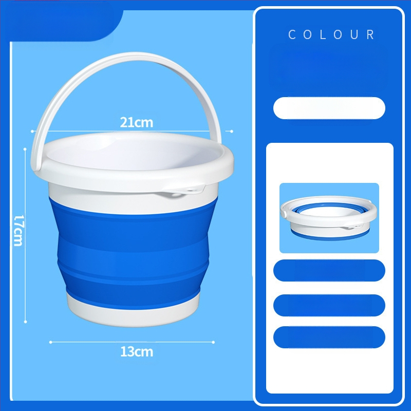 Sulankstomos nešiojamos plastikinės kibiras lauko naudojimui – sustiprinta konstrukcija, atsparus aukštoms temperatūroms, tinka automobilių plovimui, žvejybai ir namų vandeniui