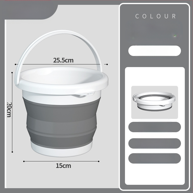 Sulankstomos nešiojamos plastikinės kibiras lauko naudojimui – sustiprinta konstrukcija, atsparus aukštoms temperatūroms, tinka automobilių plovimui, žvejybai ir namų vandeniui