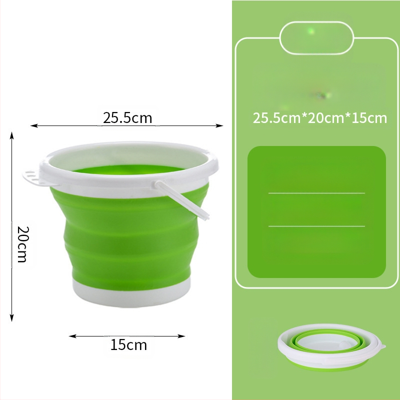 Sulankstomos nešiojamos plastikinės kibiras lauko naudojimui – sustiprinta konstrukcija, atsparus aukštoms temperatūroms, tinka automobilių plovimui, žvejybai ir namų vandeniui