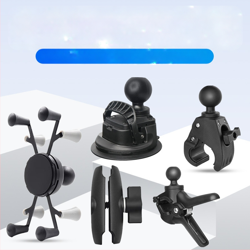Държач за телефон в автомобил с анти‑вибрация, X-Type, навигационен държач с бързо освобождаване, 25 мм шарнирна глава, за кормило на мотоциклет, безжично зареждане