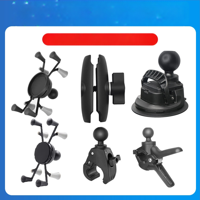 Държач за телефон в автомобил с анти‑вибрация, X-Type, навигационен държач с бързо освобождаване, 25 мм шарнирна глава, за кормило на мотоциклет, безжично зареждане