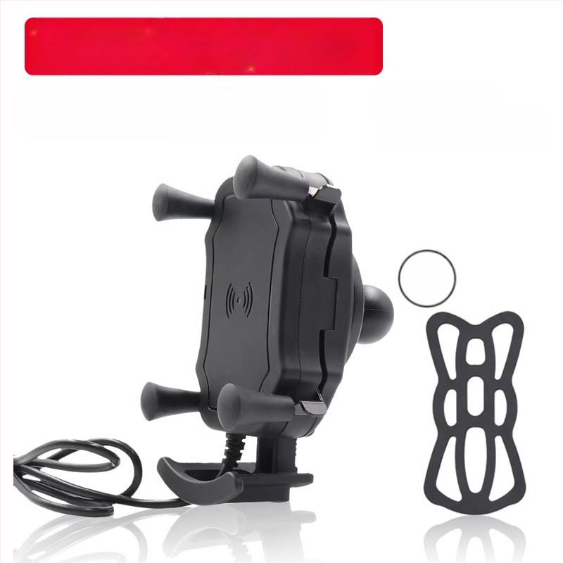 Държач за телефон в автомобил с анти‑вибрация, X-Type, навигационен държач с бързо освобождаване, 25 мм шарнирна глава, за кормило на мотоциклет, безжично зареждане