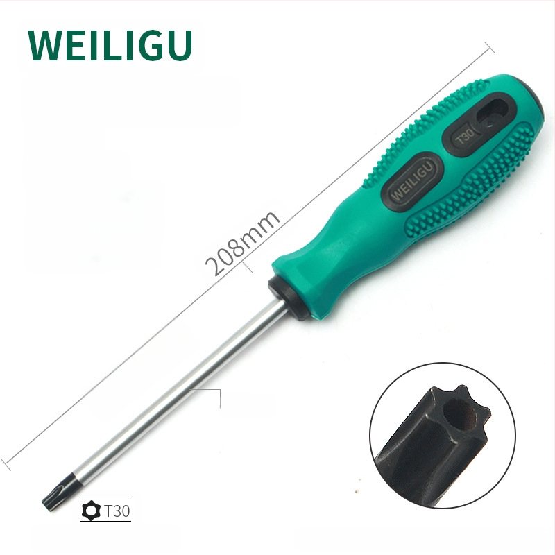 Дълъг комплект битове за отвертка с магнитен връх — Торкс (T5, T8, T27, T30) и шестогранни битове, въглеродна стомана