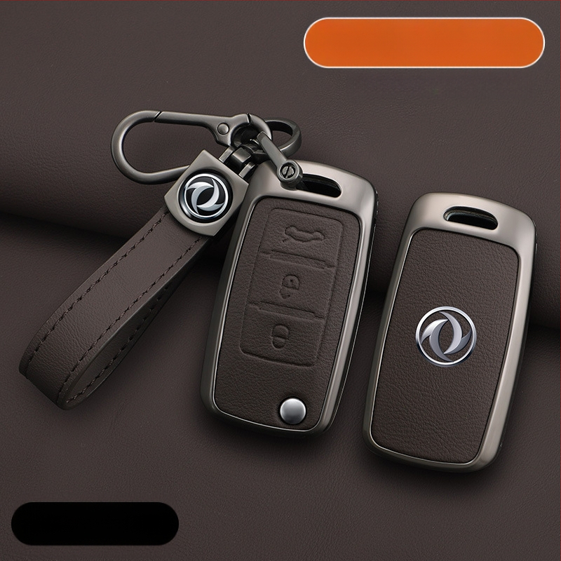 Dongfeng Fengxing T5 autókulcs tok készlet 23 modellhez: Lingzhi M5L, Jingyi X3, X5, X6, S50, SX6, CM7; marhabőr; üzleti stílus; testreszabható