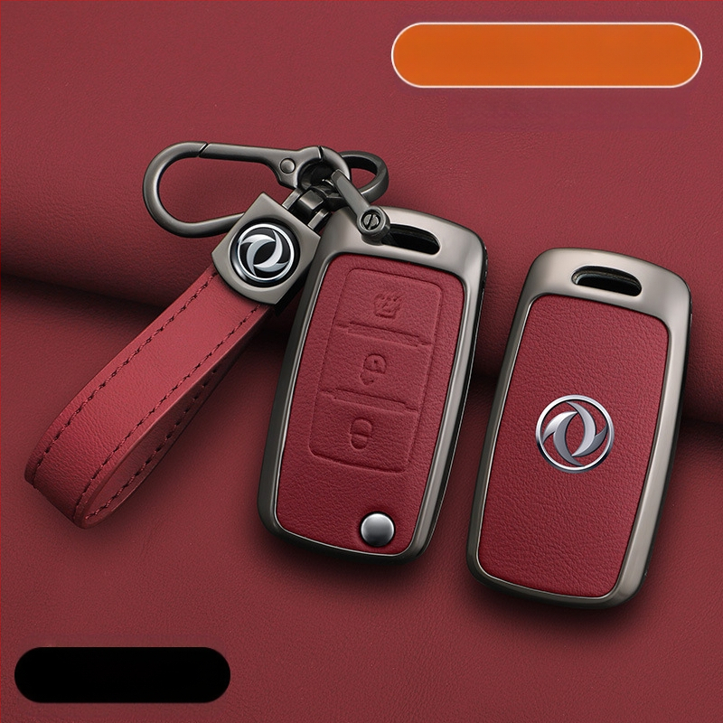 Dongfeng Fengxing T5 autókulcs tok készlet 23 modellhez: Lingzhi M5L, Jingyi X3, X5, X6, S50, SX6, CM7; marhabőr; üzleti stílus; testreszabható