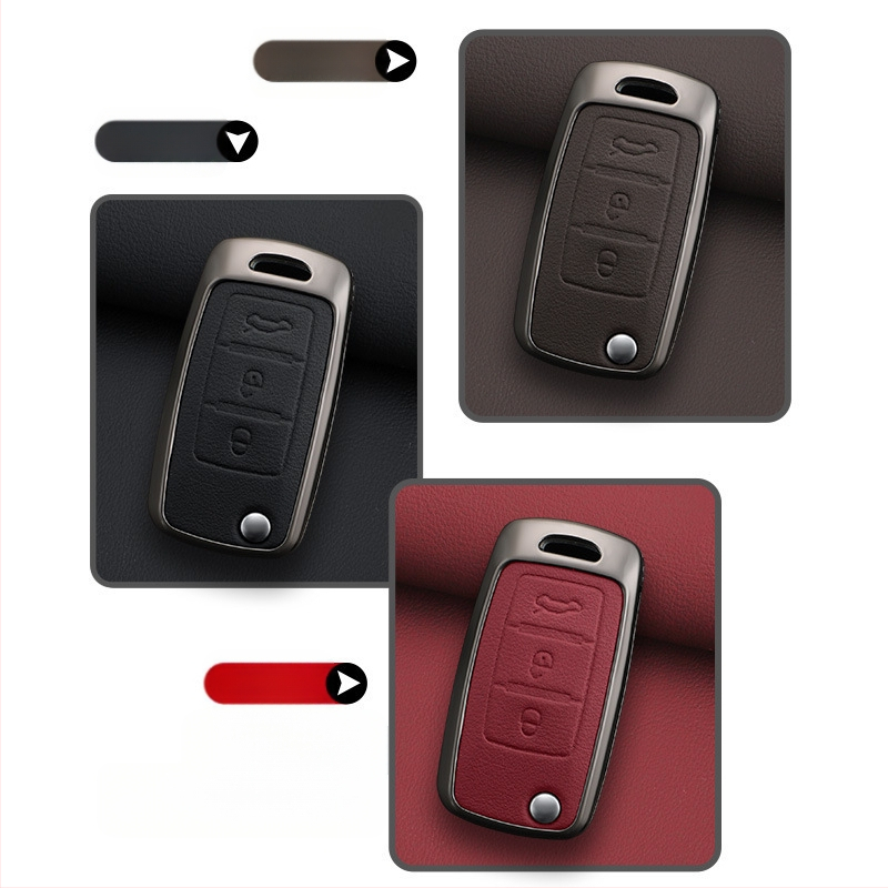 Dongfeng Fengxing T5 autókulcs tok készlet 23 modellhez: Lingzhi M5L, Jingyi X3, X5, X6, S50, SX6, CM7; marhabőr; üzleti stílus; testreszabható