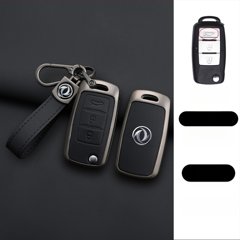 Dongfeng Fengxing T5 autókulcs tok készlet 23 modellhez: Lingzhi M5L, Jingyi X3, X5, X6, S50, SX6, CM7; marhabőr; üzleti stílus; testreszabható