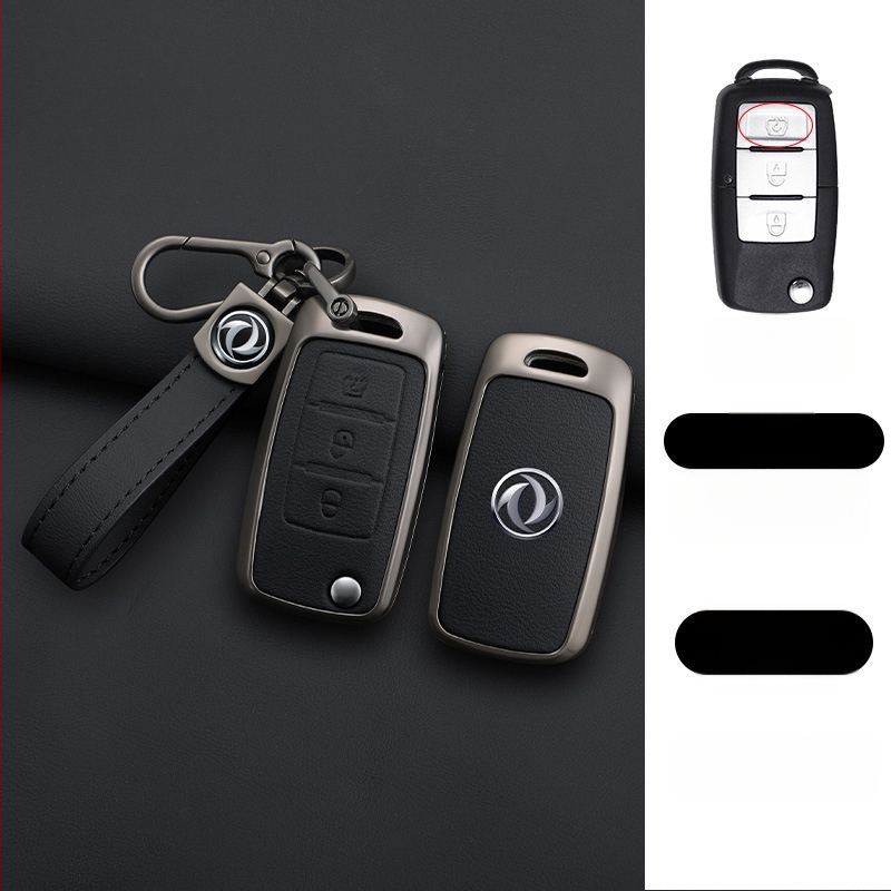 Dongfeng Fengxing T5 autókulcs tok készlet 23 modellhez: Lingzhi M5L, Jingyi X3, X5, X6, S50, SX6, CM7; marhabőr; üzleti stílus; testreszabható