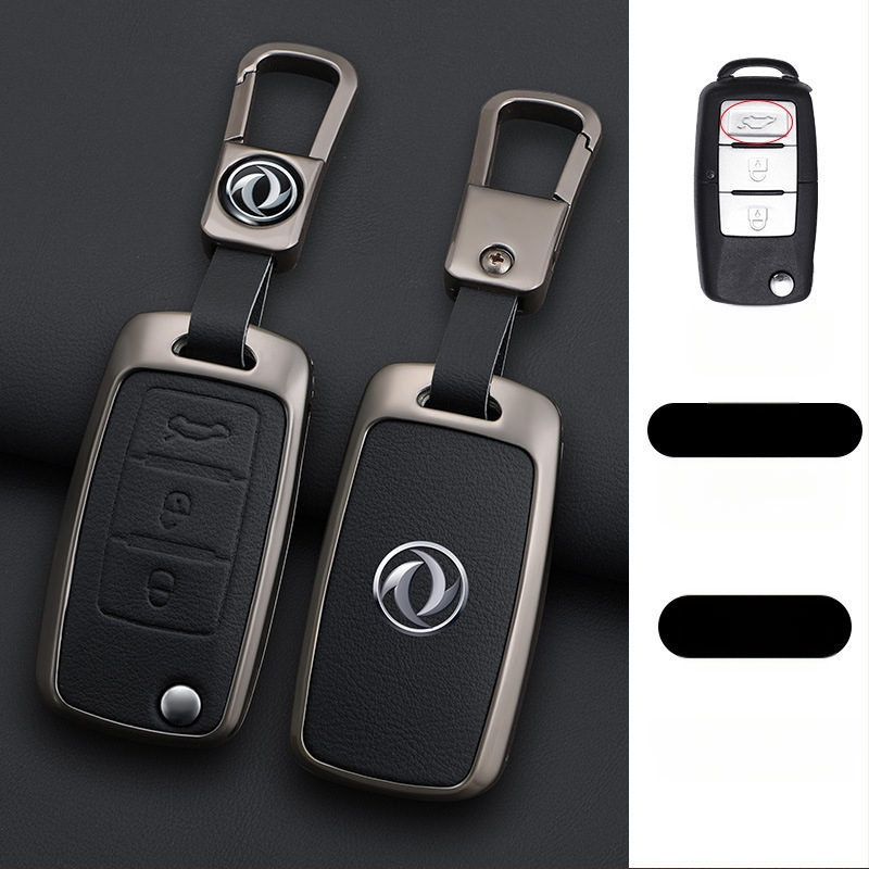 Dongfeng Fengxing T5 autókulcs tok készlet 23 modellhez: Lingzhi M5L, Jingyi X3, X5, X6, S50, SX6, CM7; marhabőr; üzleti stílus; testreszabható