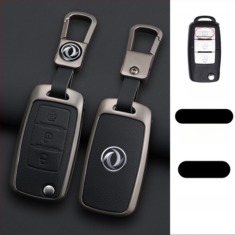 Dongfeng Fengxing T5 autókulcs tok készlet 23 modellhez: Lingzhi M5L, Jingyi X3, X5, X6, S50, SX6, CM7; marhabőr; üzleti stílus; testreszabható