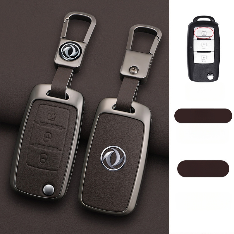 Dongfeng Fengxing T5 autókulcs tok készlet 23 modellhez: Lingzhi M5L, Jingyi X3, X5, X6, S50, SX6, CM7; marhabőr; üzleti stílus; testreszabható
