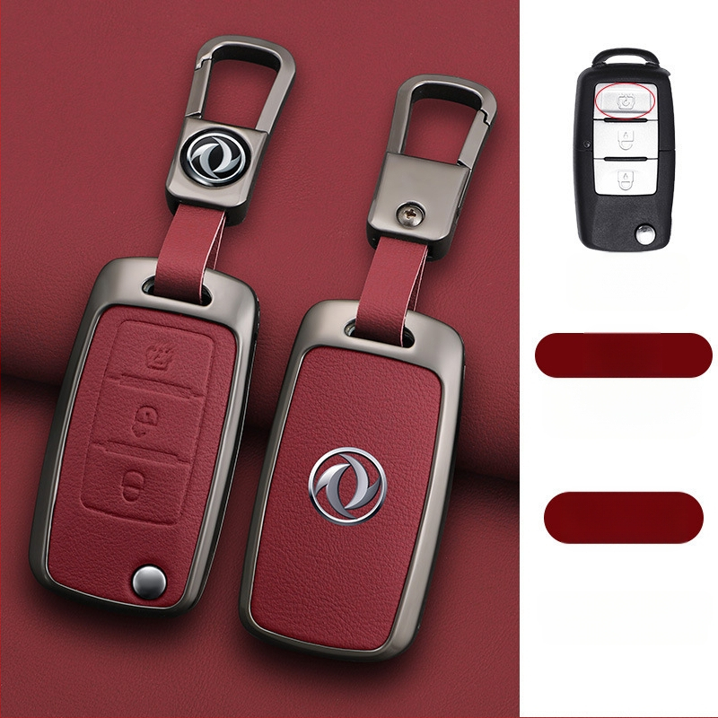 Dongfeng Fengxing T5 autókulcs tok készlet 23 modellhez: Lingzhi M5L, Jingyi X3, X5, X6, S50, SX6, CM7; marhabőr; üzleti stílus; testreszabható