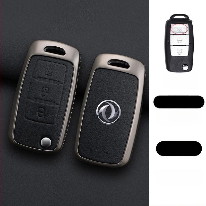 Dongfeng Fengxing T5 autókulcs tok készlet 23 modellhez: Lingzhi M5L, Jingyi X3, X5, X6, S50, SX6, CM7; marhabőr; üzleti stílus; testreszabható
