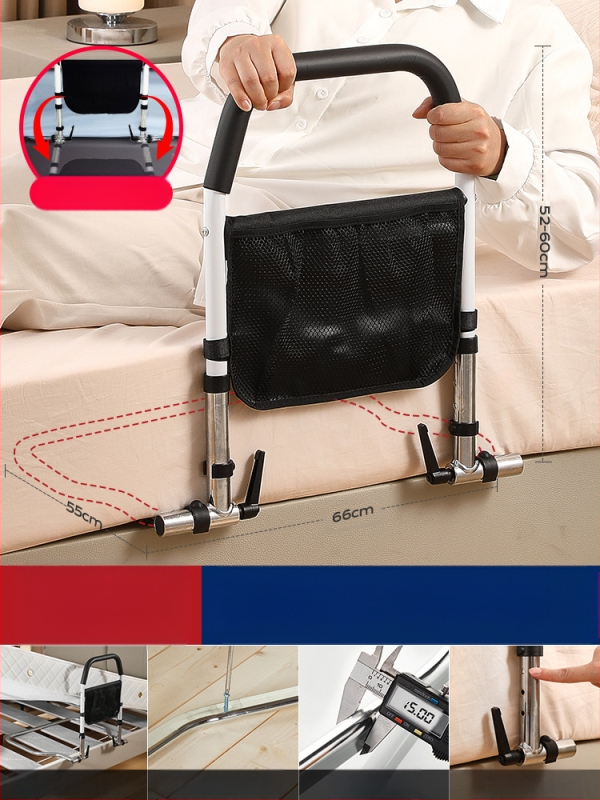 Neįrengiamas lovos šoninis turėklas vyresniems žmonėms, 304 nerūdijančio plieno, be prekės ženklo (304 nerūdij. plienas; be įrengimo; be prekinio ženklo; vyresniems)