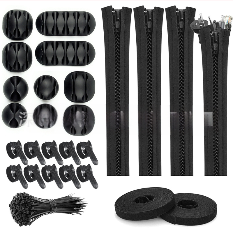 Stalo kabelių vyniotojas – Kombinuotas rinkinys, medžiagos: TPR, diving material, TPE, nylon, silica gel; tinka duomenų kabeliams