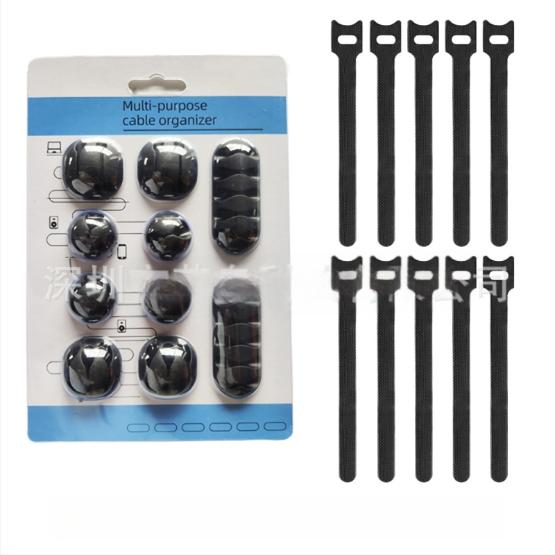 Stalo kabelių vyniotojas – Kombinuotas rinkinys, medžiagos: TPR, diving material, TPE, nylon, silica gel; tinka duomenų kabeliams