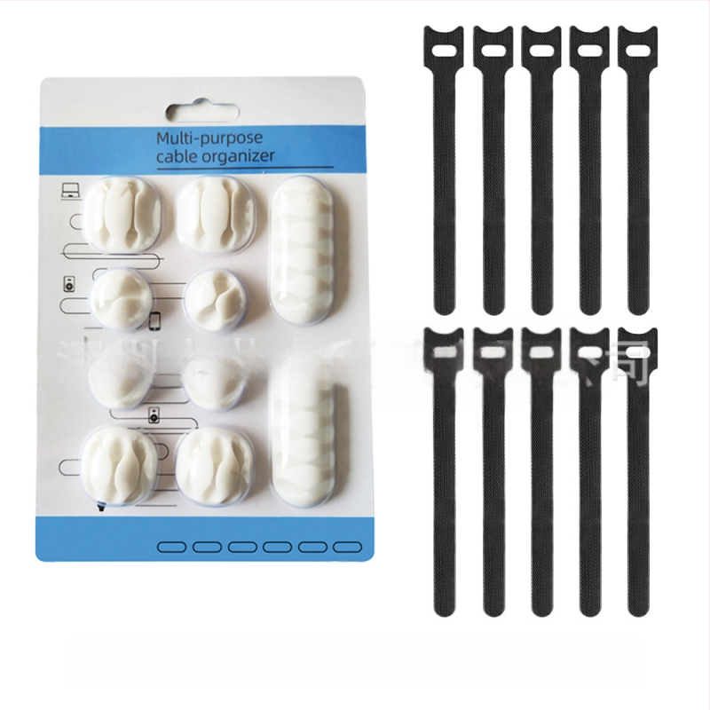 Stalo kabelių vyniotojas – Kombinuotas rinkinys, medžiagos: TPR, diving material, TPE, nylon, silica gel; tinka duomenų kabeliams