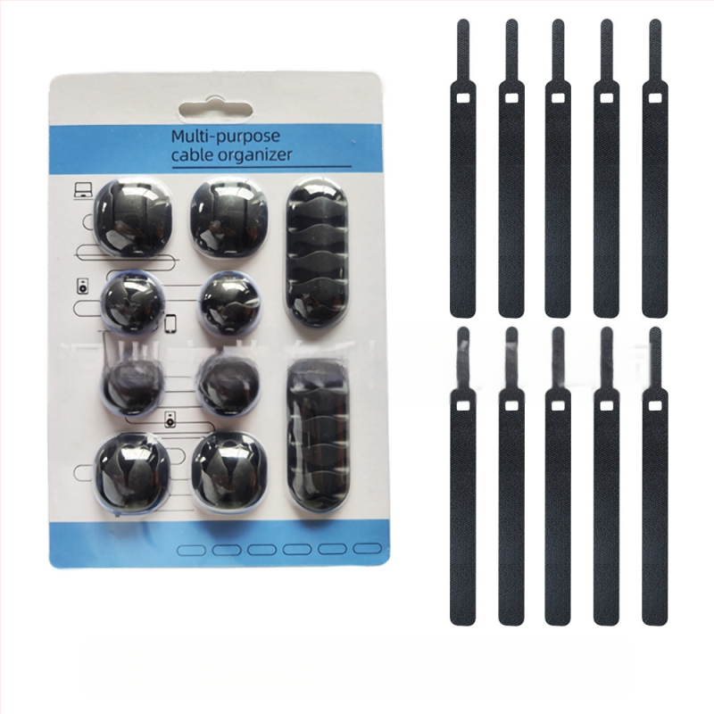 Stalo kabelių vyniotojas – Kombinuotas rinkinys, medžiagos: TPR, diving material, TPE, nylon, silica gel; tinka duomenų kabeliams