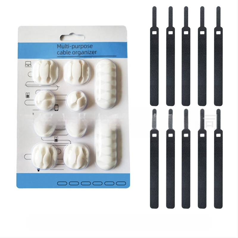 Stalo kabelių vyniotojas – Kombinuotas rinkinys, medžiagos: TPR, diving material, TPE, nylon, silica gel; tinka duomenų kabeliams