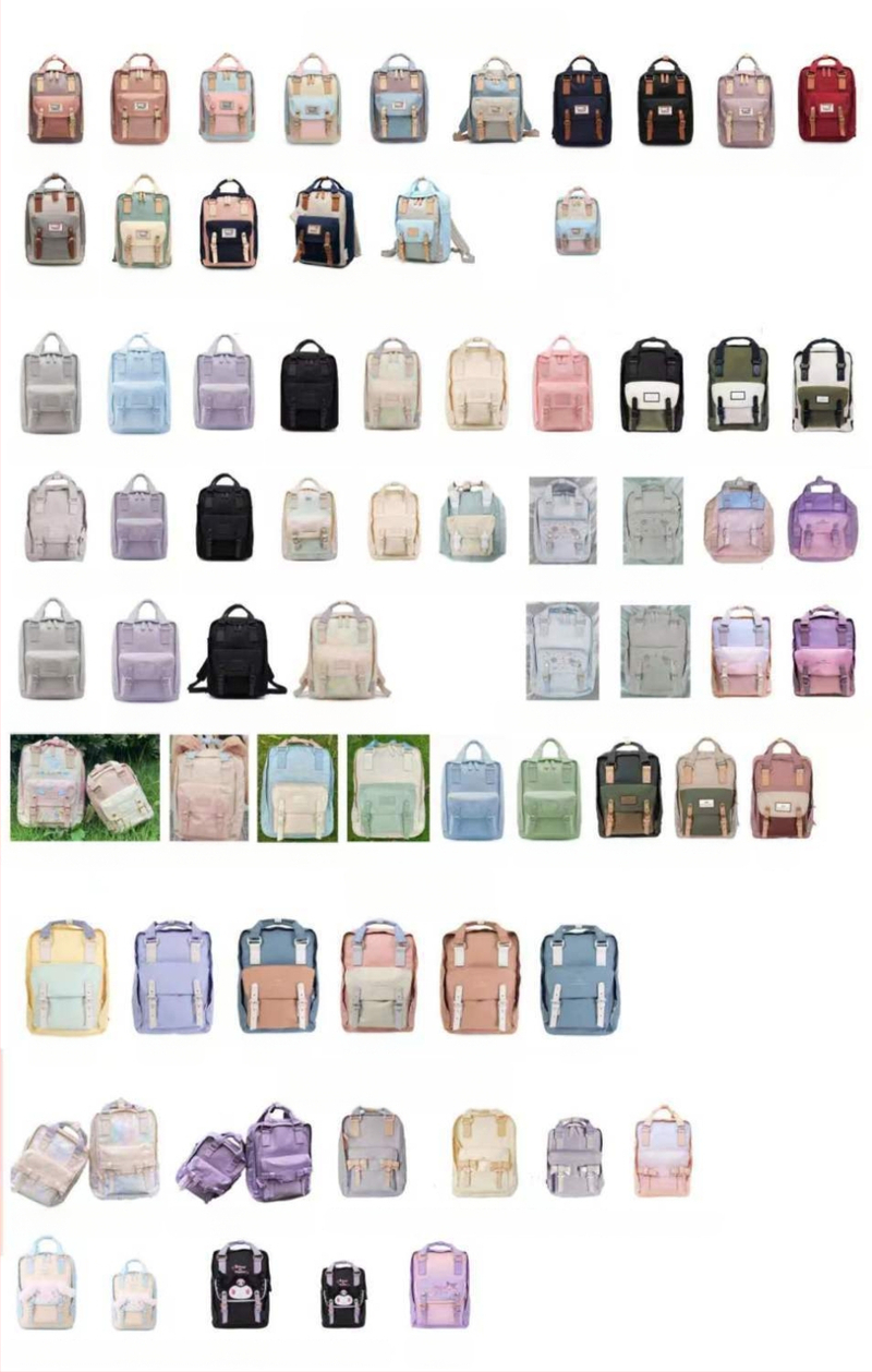 Nailoninė kuprinė su dangteliu, vandeniui atspari donut stiliaus, universalus mokiniams su nešiojamojo kompiuterio skyriaus ir laminuota vidinė kišenė užtrauktuku