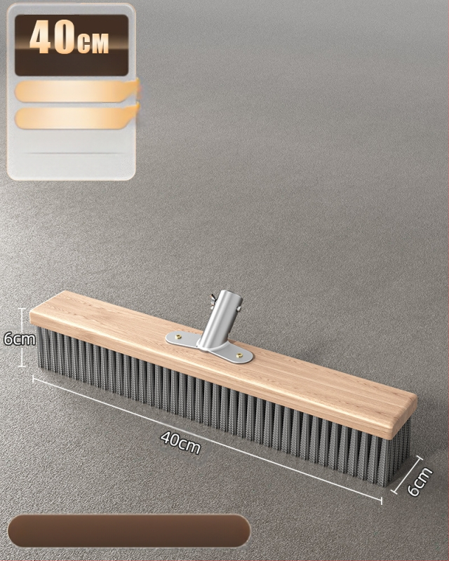 Nerūdijančio plieno vielinė grindų šluota su ilga rankena lauko sammalų šalinimui