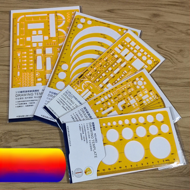 Sablon vonalzó görbék és körök rajzolásához - jinsihou, anyag: K glue, importálás: Nem, IP engedély: Nem