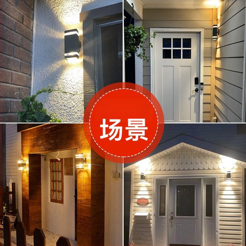 Vonkajšia LED stenová lampa – vodotesná, ABS tienidlo, hliníkové telo, nízke napätie ≤36V, štvorcové stenové svietidlo pre vilu a vstup