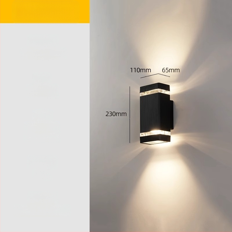 Vonkajšia LED stenová lampa – vodotesná, ABS tienidlo, hliníkové telo, nízke napätie ≤36V, štvorcové stenové svietidlo pre vilu a vstup