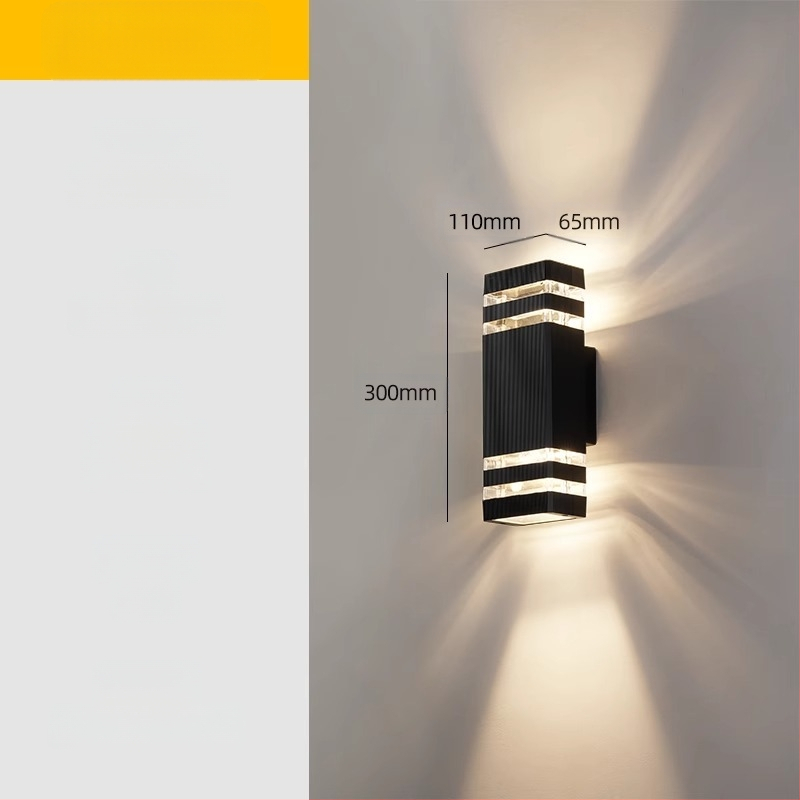 Vonkajšia LED stenová lampa – vodotesná, ABS tienidlo, hliníkové telo, nízke napätie ≤36V, štvorcové stenové svietidlo pre vilu a vstup