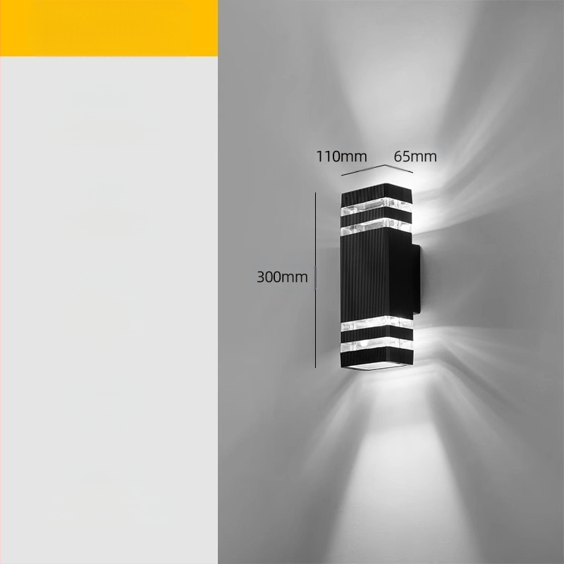 Vonkajšia LED stenová lampa – vodotesná, ABS tienidlo, hliníkové telo, nízke napätie ≤36V, štvorcové stenové svietidlo pre vilu a vstup