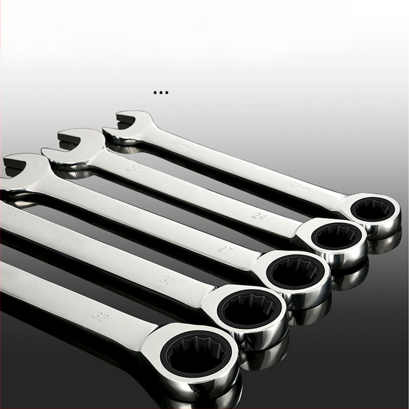 Dviejų galų racijos raktas, chromuota paviršiaus, chromo-vanadžio plienas, svoris 0.7