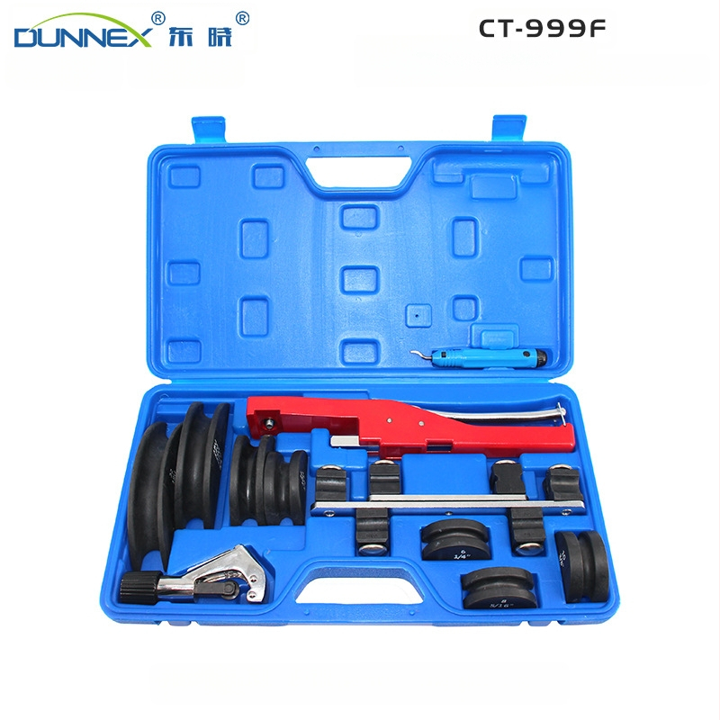 Сгъвач за тръби, диапазон на огъване 6–22 мм, 90° завой, ръчно задвижване с ратчет, алуминиева сплав + инженерна пластмаса, персонализиране на обработката