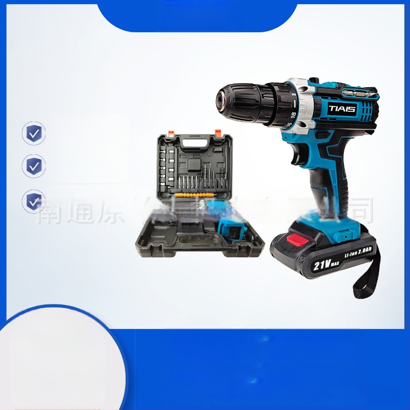 DW безжична бормашина с двойна скорост, литиева презареждаема батерия, патронник за пробиване, обратен ход, подходяща за завиване на винтове и пробиване в дърво, универсално напрежение