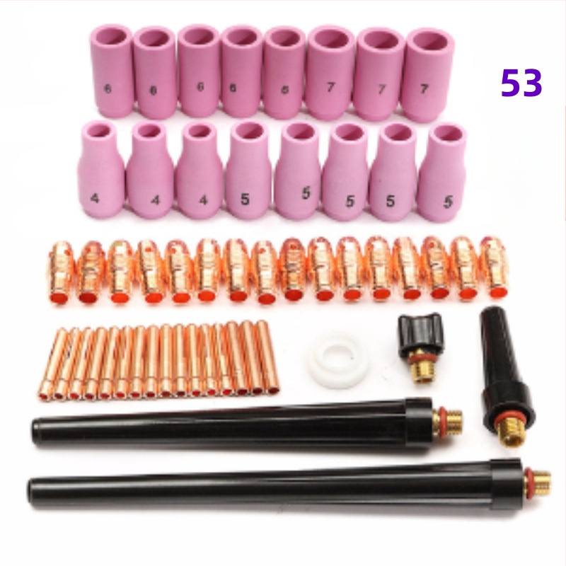 Willishi set dodatnih dijelova za argonsko lukovno zavarivanje, 58 dijelova, kompatibilan s WP9/WP200/WP25, visokotemperaturna staklena čašica