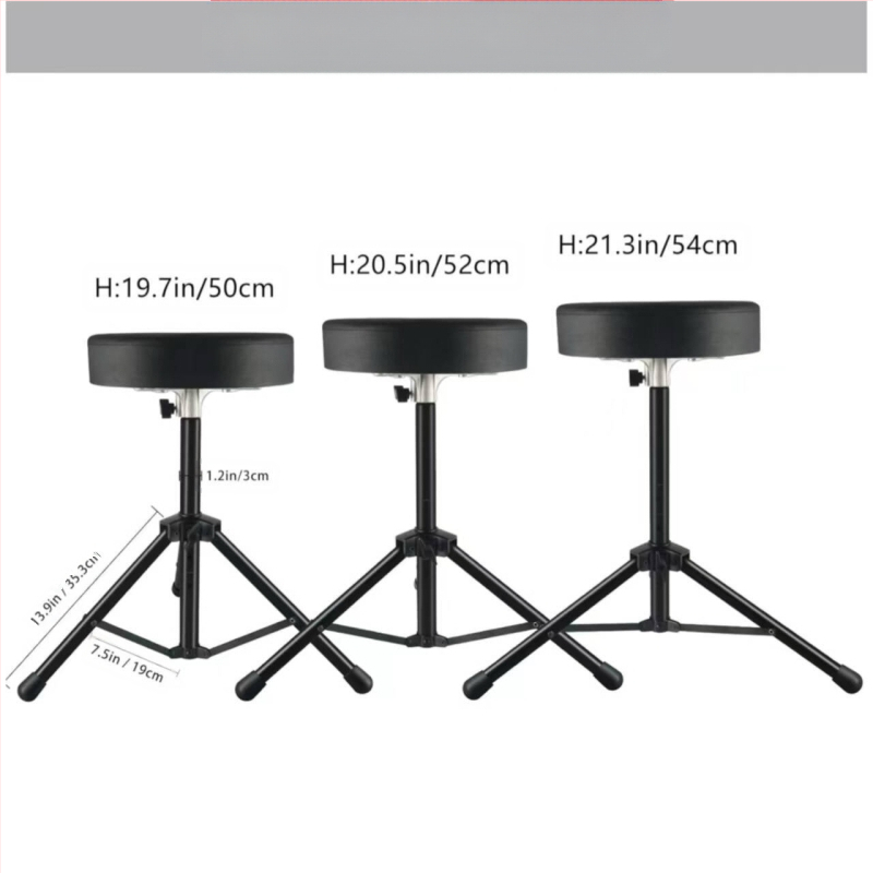Stolička na bubny, otočná, zosilnená verzia pre dospelých a deti, železná konštrukcia, príslušenstvo pre západné bicie