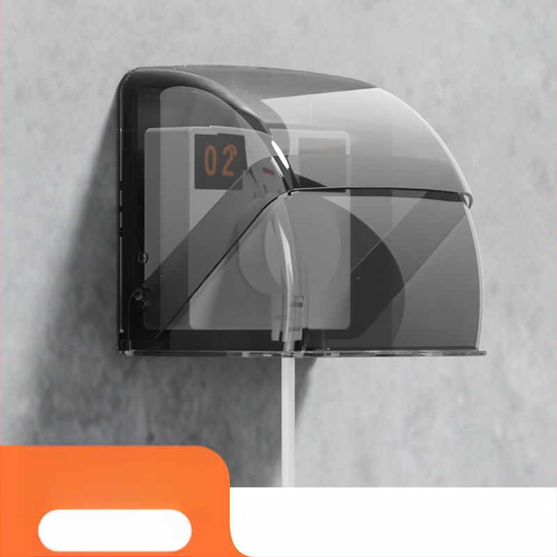 86 tipo lauko EV įkrovimo kištuko vandeniui atspari dėžė su ištraukiamu lietaus gaubtu, IP24, plastikinis dangtis