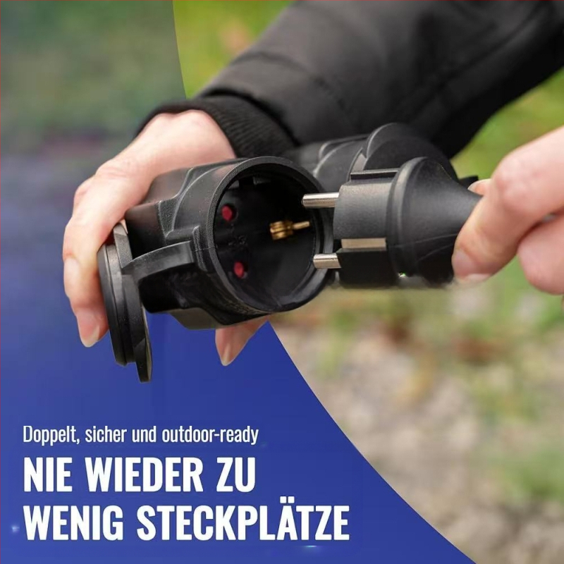 MT Y formos pratęsimo laidas su dviem kištukais, lauko naudojimui atsparus vandeniui, PVC apvalkalas, CE sertifikatas, 3C 2011010101472172