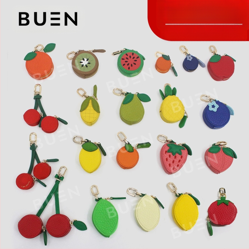 Monetų delninė - PU medžiaga, vaisių raštas, gaivus ir saldus stilius, atsparus vandeniui ir itin lengvas