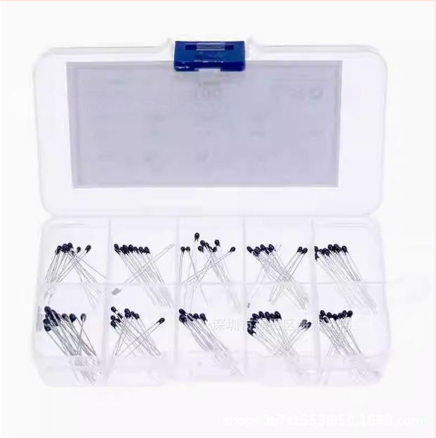 MF52 NTC термистор, глава за измерване, отрицателен температурен коефициент, 1 kΩ–100 kΩ, 100 бр., смесени спецификации