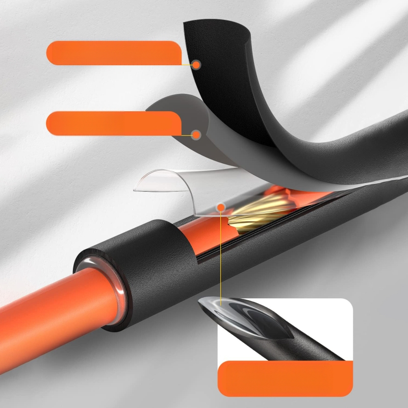 Лепяща термоусадна тръба с двойно стенно тяло, полиеолефин, VW-1 огнеустойчивост, -55°C до 125°C