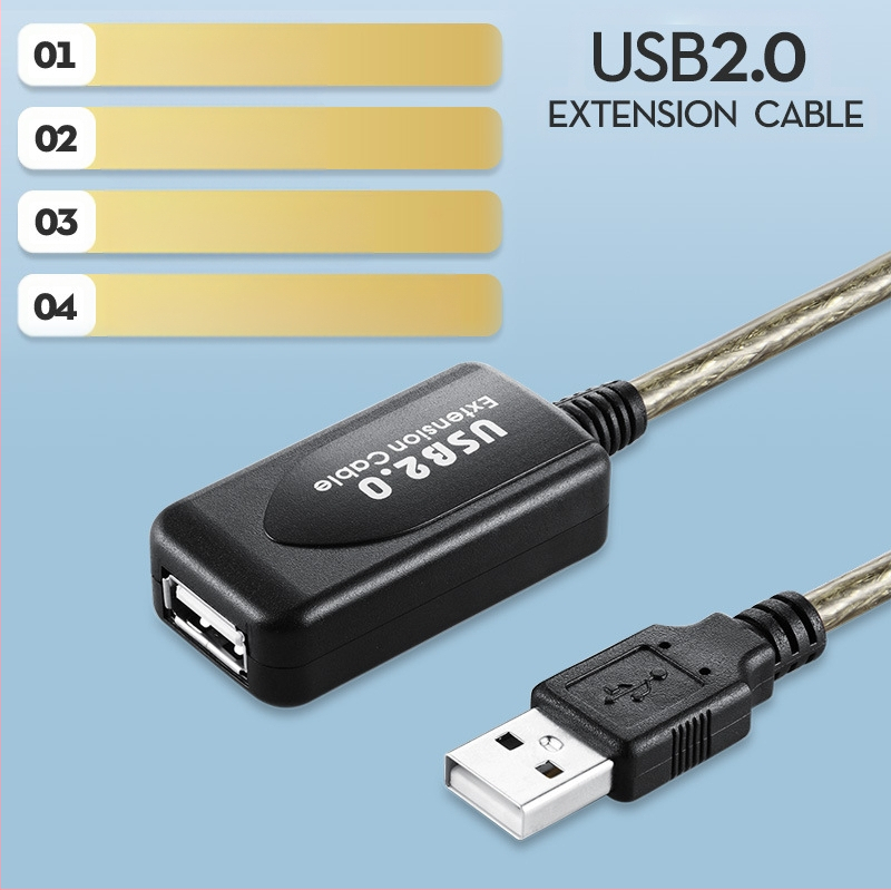 USB удължителен кабел, конектор USB A мъжки към USB A женски, медна сърцевина, медни кабели, съвместим с различни компютри, тегло 0.7 кг