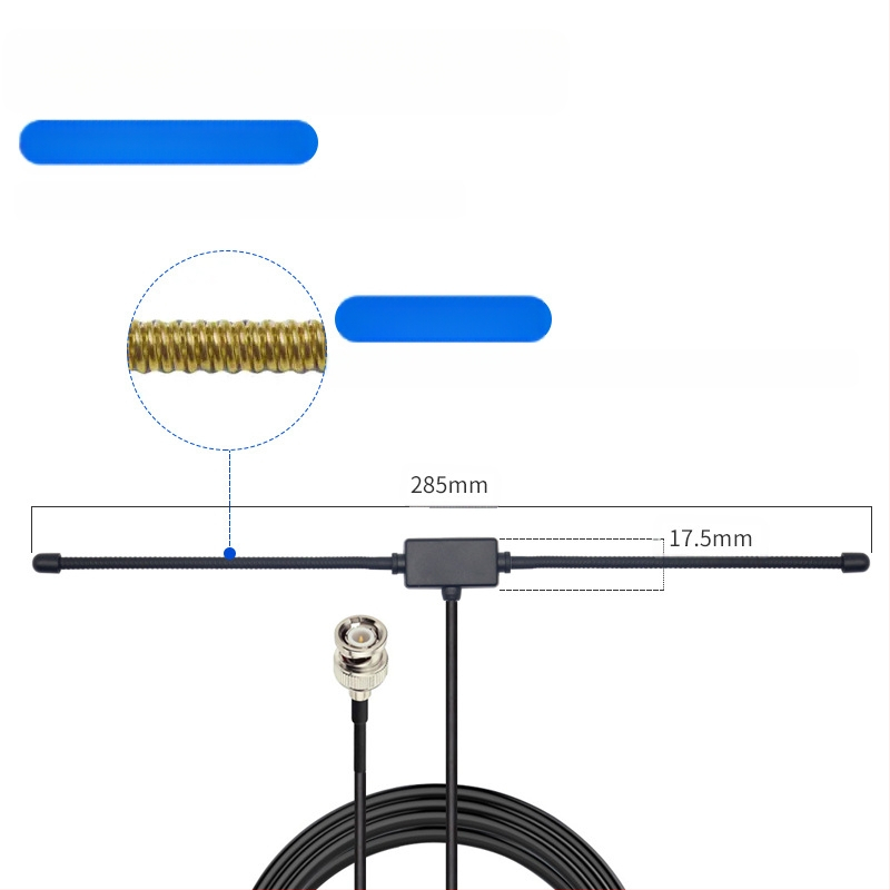 Κεραία VHF/UHF τύπου κέρατο για φορητές/οχηματικές ραδιοεπικοινωνίες, υψηλός κέρδος 10 dB, εύρος συχνοτήτων 136–174/400–470 MHz, 50 Ω, SWR ≤ 1.5, BNC συνδετήρας