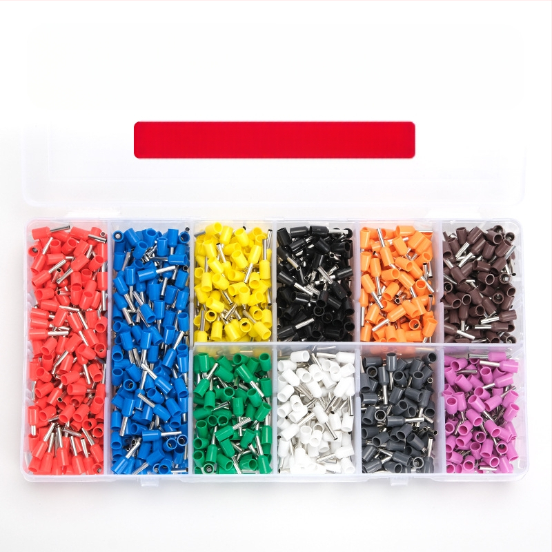 Kaiser VE1508 terminalų rinkinys kabeliams ir laidams, 1200 vienetų derinamas rinkinys