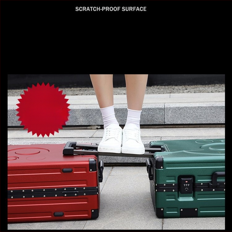 Θήκη ταξιδιού-οργανωτής με αλουμινένιο περίβλημα, φερμουάρ, επένδυση ABS+PC, κατάλληλο για μητέρα-παιδί