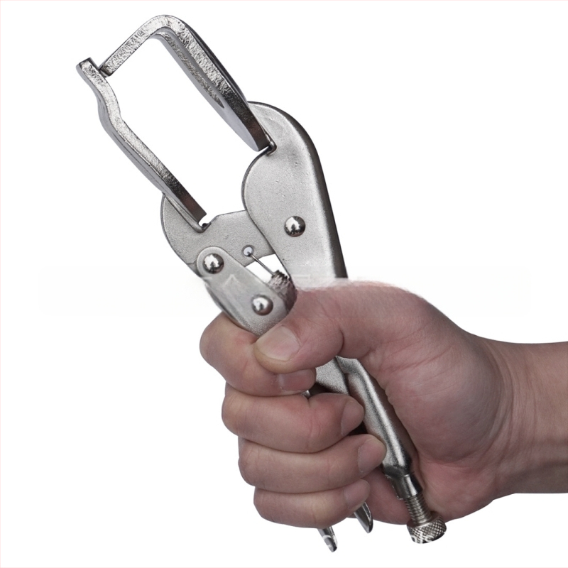 MACWORK W-тип заваръчни клещи, челюсти от 45# стомана, челюстно отваряне 15 мм, тегло 599 g, тежък заваръчен инструмент