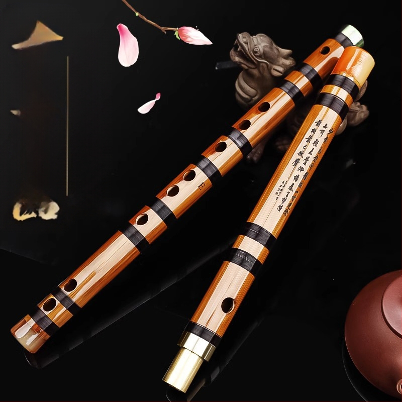 Dana 882 dviejų dalių bambusinė fleita su flanelės dėklu