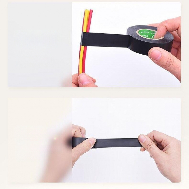 Електрическа изолационна лента, PVC, ултра тънка, огнеустойчива и водоустойчива, едностранна, с подложка за обелване, 10 ролки