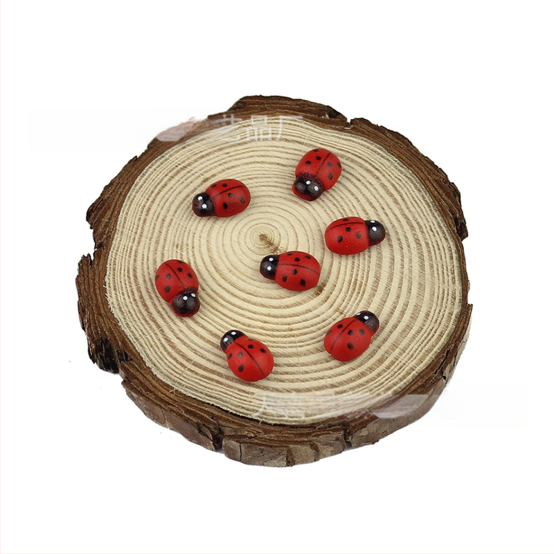 Medinis dekoratyvinis elementas DIY mikro kraštovaizdžiui su samanu ir sultingais augalai; karikatūrinis vabalas – Xinyi Wood Beads; Medžiaga: medis; Kategorija: Gyvūnai; Stilius: Pastoralinis; Struktūra: be skylės