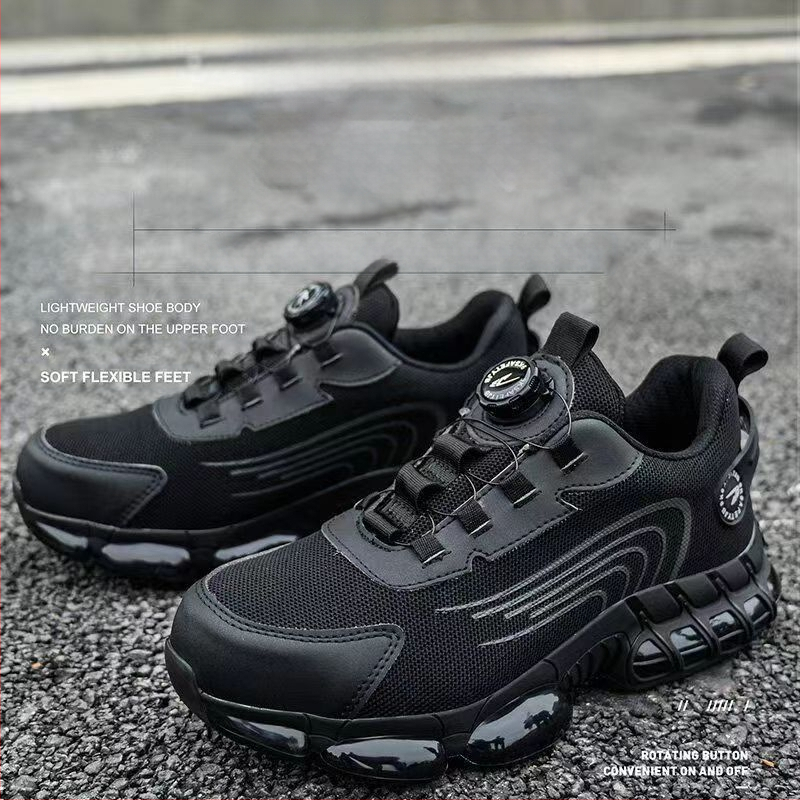 Saugos batai: kvėpuojanti tinklo viršutinė dalis, plieninė nosis, atsparūs smūgiams ir perforacijai, atsparūs slydimui, dėvėjimui