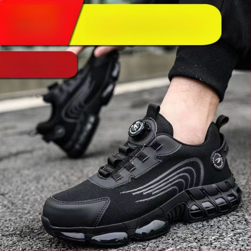 Saugos batai: kvėpuojanti tinklo viršutinė dalis, plieninė nosis, atsparūs smūgiams ir perforacijai, atsparūs slydimui, dėvėjimui